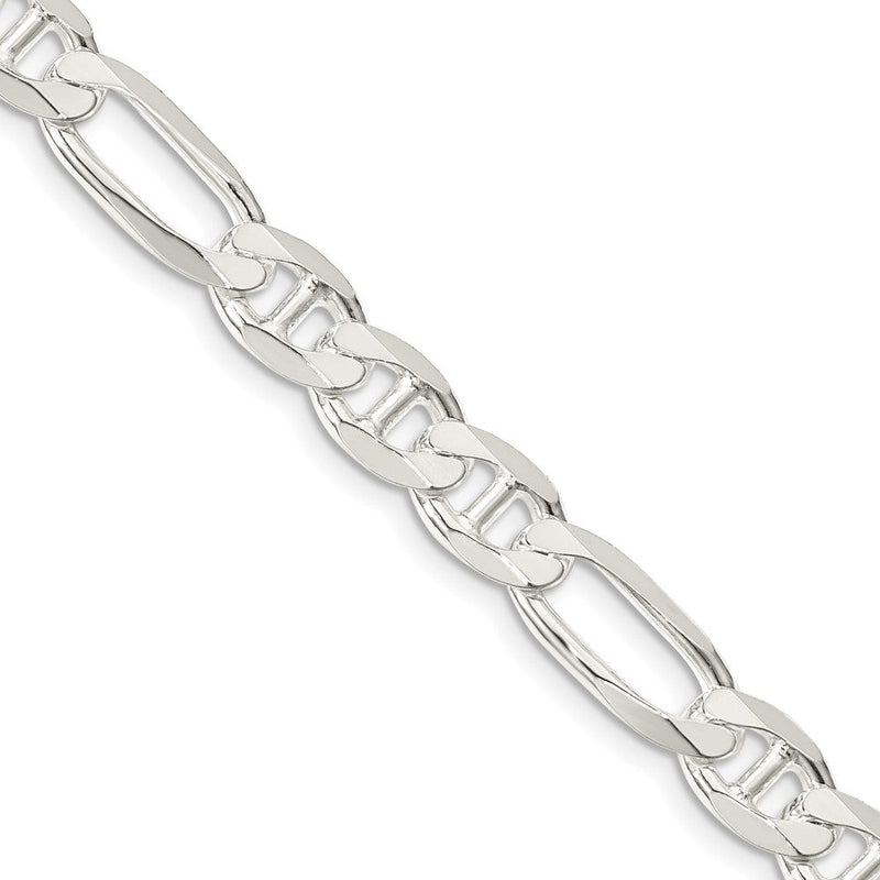 Sterlingsilber 7.5mm Figaro Anker Halskette
