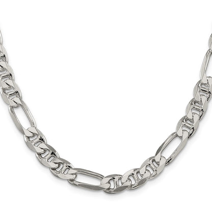 Sterlingsilber 8.25mm Figaro Anker Halskette