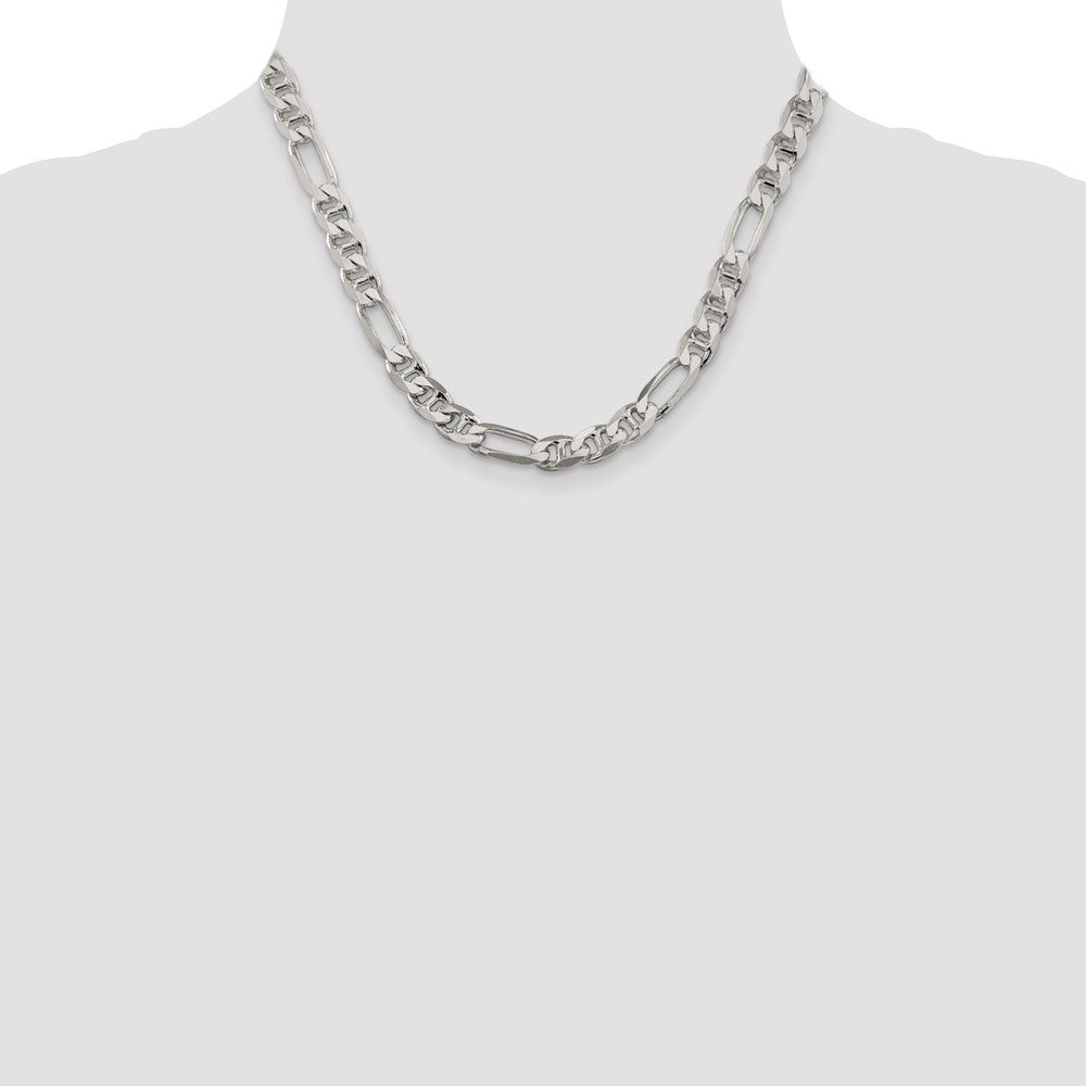 Sterlingsilber 8.25mm Figaro Anker Halskette