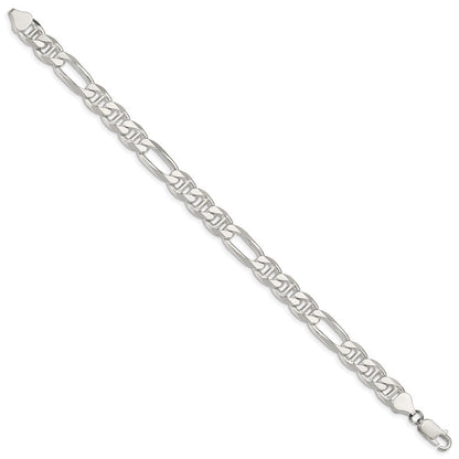 Sterlingsilber 8.25mm Figaro Anker Gliederarmband