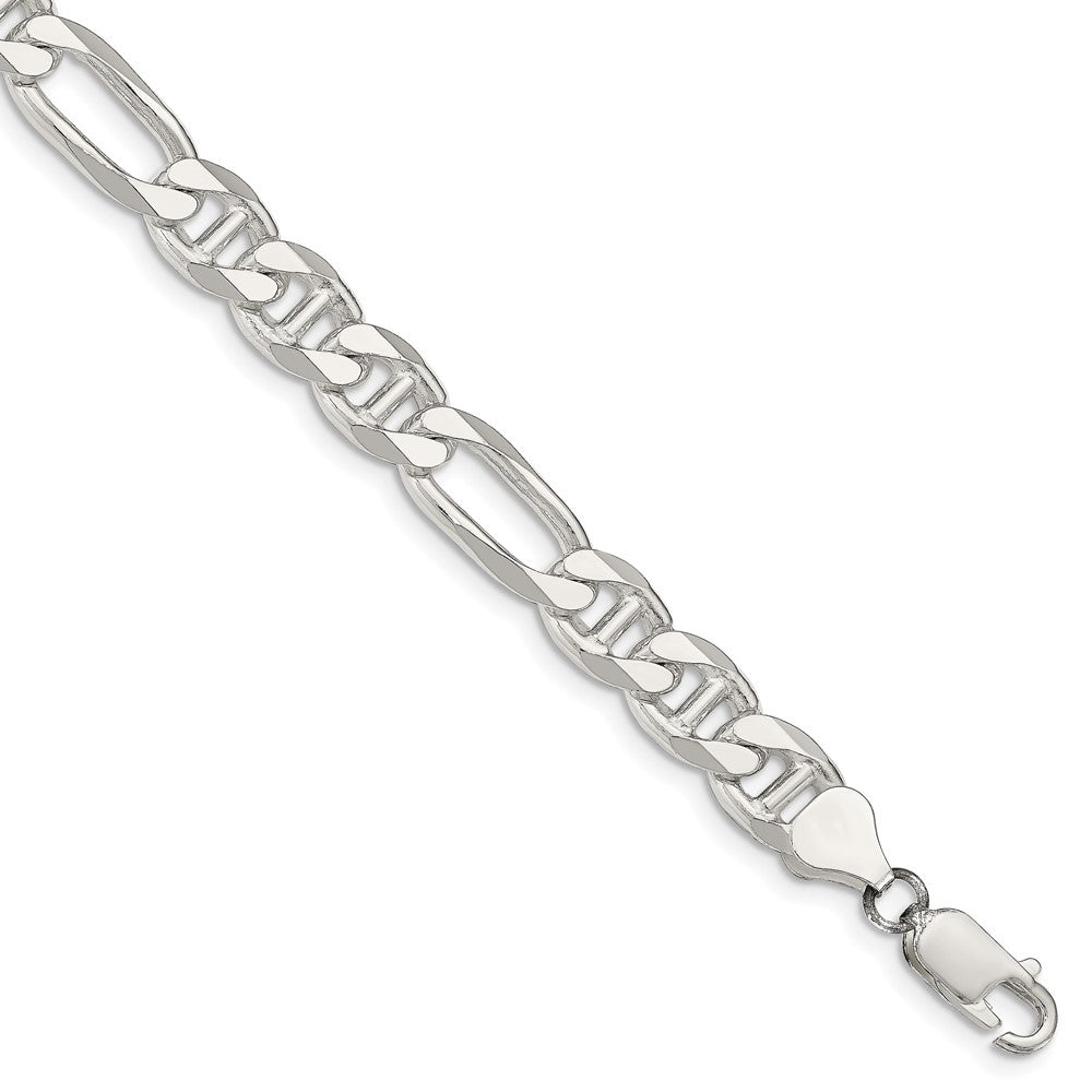 Sterlingsilber 8.25mm Figaro Anker Gliederarmband