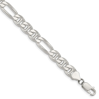 Sterlingsilber 8.25mm Figaro Anker Gliederarmband