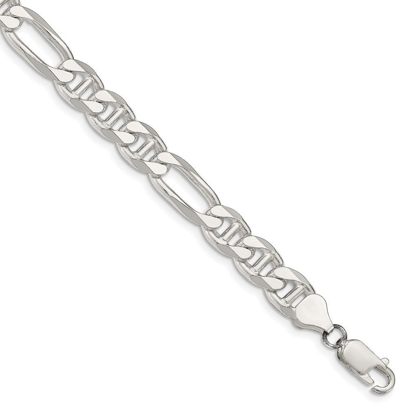Sterlingsilber 8.25mm Figaro Anker Gliederarmband
