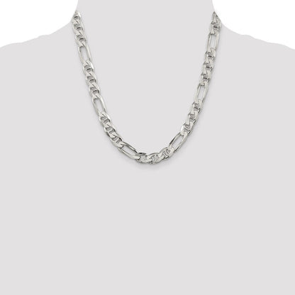 Sterlingsilber 8.75mm Figaro Anker Halskette