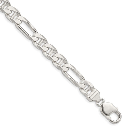 Sterlingsilber 8.75mm Figaro Anker Gliederarmband
