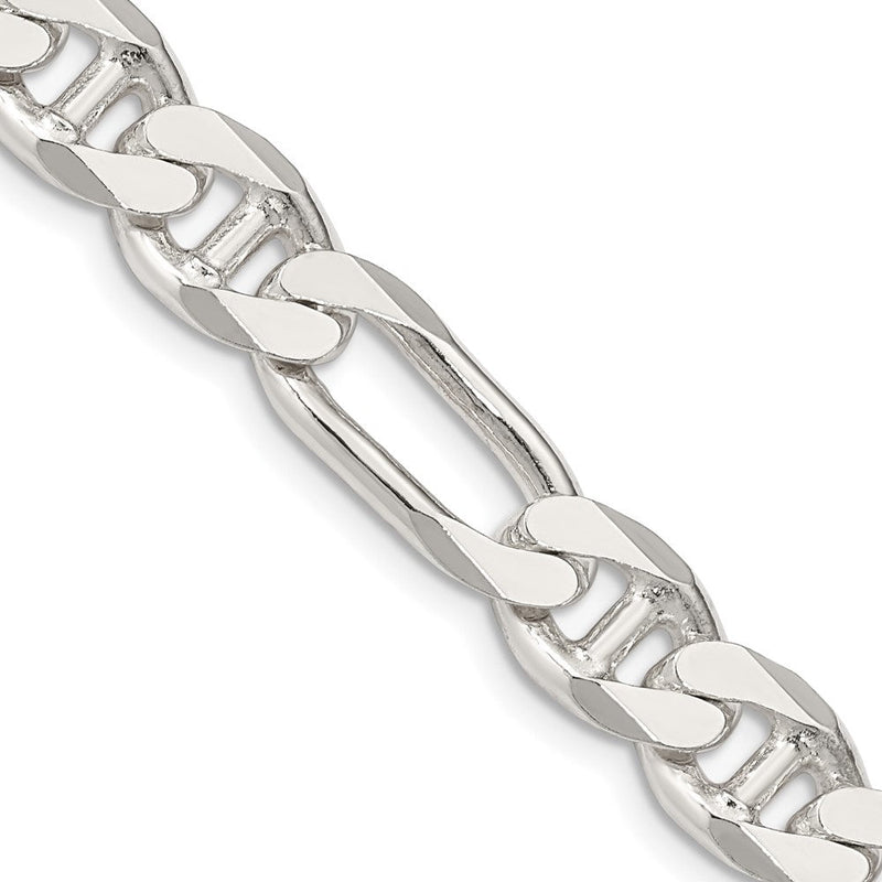 Sterlingsilber 8.75mm Figaro Anker Halskette