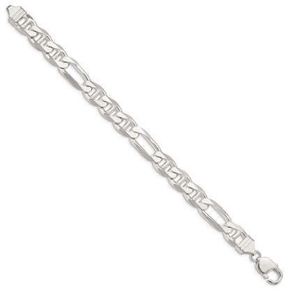 Sterlingsilber 10.65mm Figaro Anker Gliederarmband