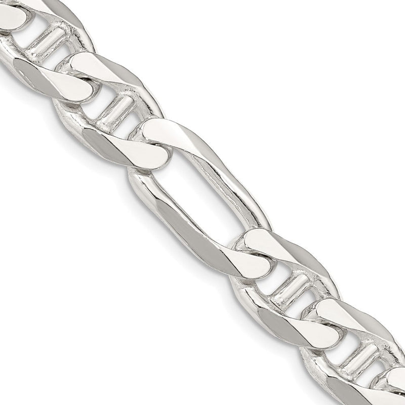 Sterlingsilber 10.65mm Figaro Anker Halskette