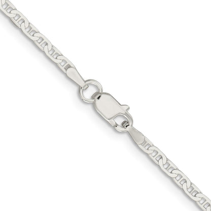 Sterlingsilber 2.1mm Flach Anker Halskette