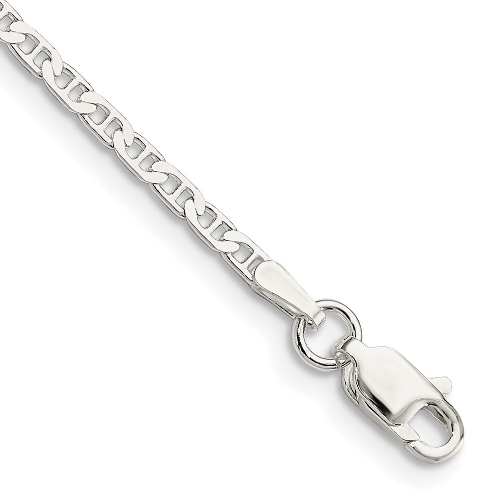 Sterlingsilber 2.1mm Flach Anker Gliederarmband