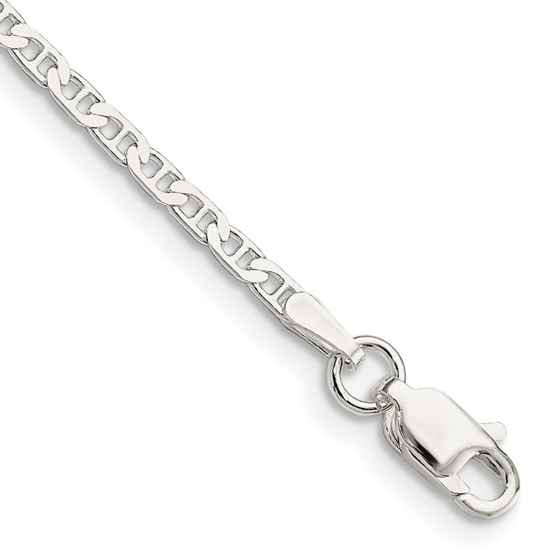 Sterlingsilber 2.1mm Flach Anker Gliederarmband