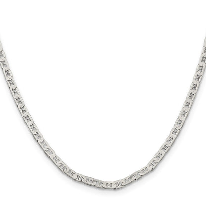 Sterlingsilber 3mm Flach Anker Halskette