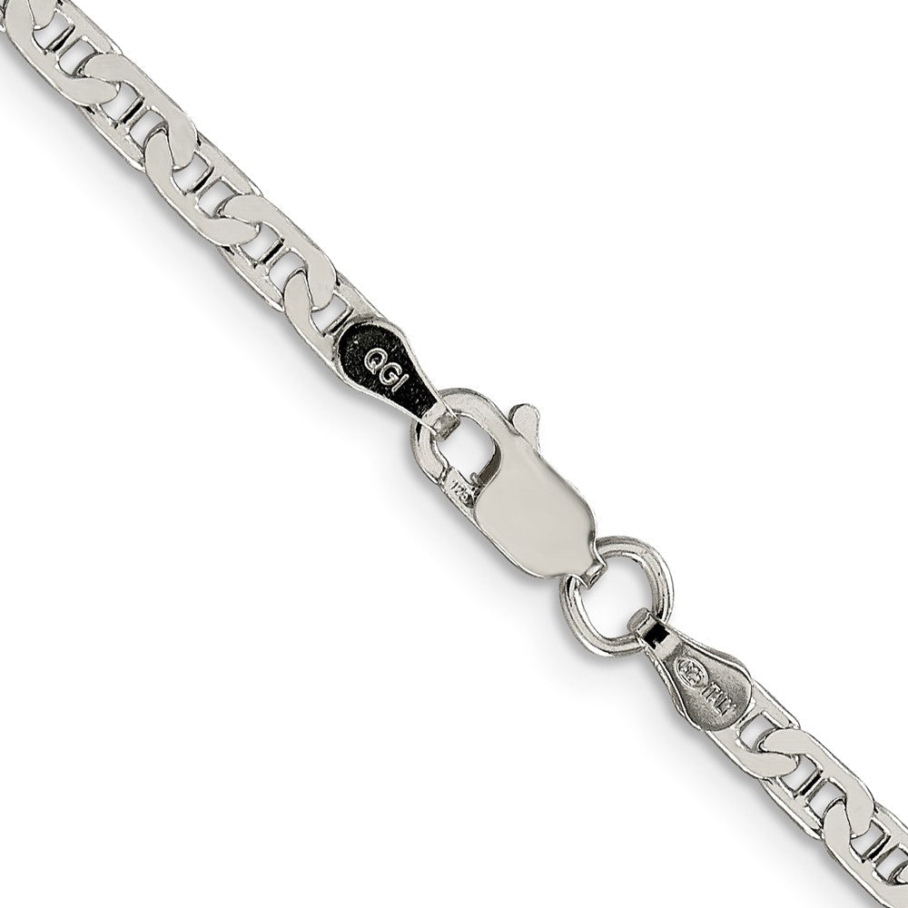 Sterlingsilber 3mm Flach Anker Halskette