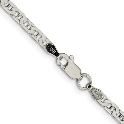 Sterlingsilber 3mm Flach Anker Halskette