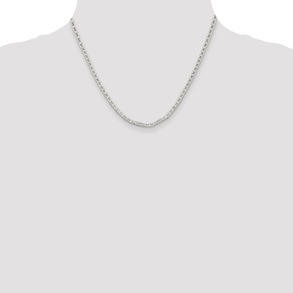 Sterlingsilber 3mm Flach Anker Halskette