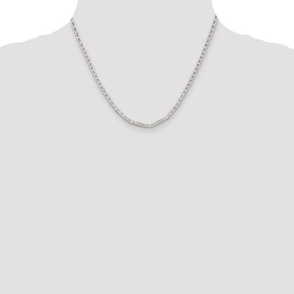 Sterlingsilber 3mm Flach Anker Halskette