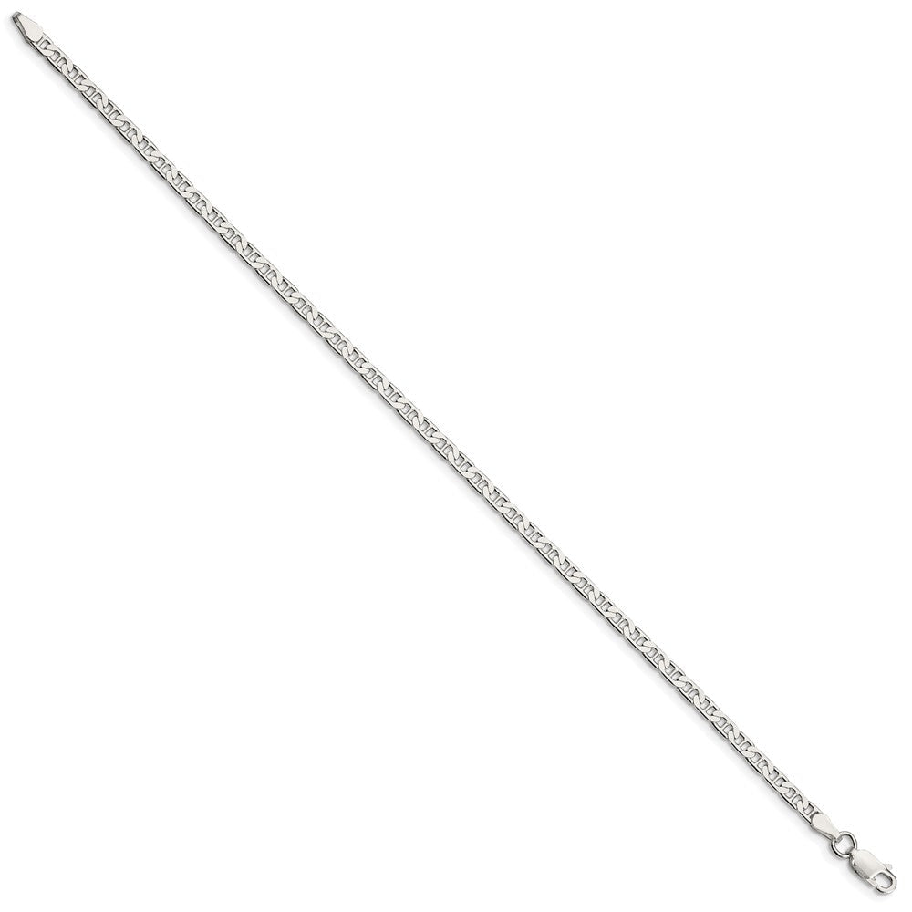 Sterlingsilber 3mm Flach Anker Gliederarmband