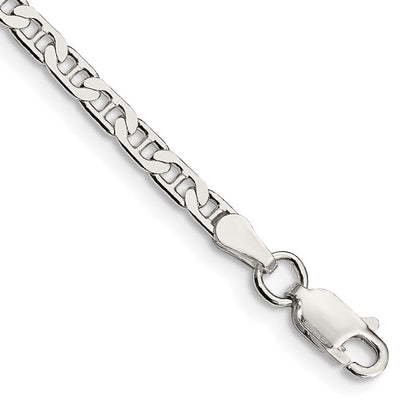 Sterlingsilber 3mm Flach Anker Kette Fußkettchen