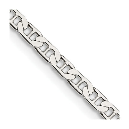 Sterlingsilber 3mm Flach Anker Halskette