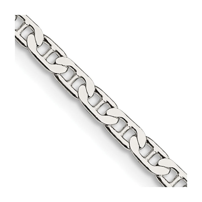 Sterlingsilber 3mm Flach Anker Halskette