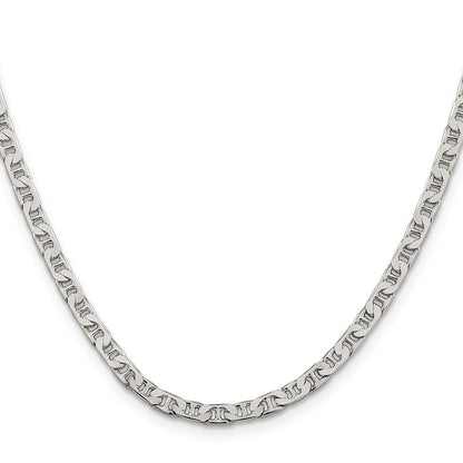 Sterlingsilber 3.75mm Flach Anker Halskette