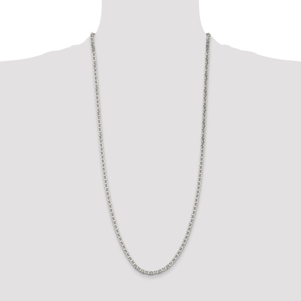 Sterlingsilber 3.75mm Flach Anker Halskette