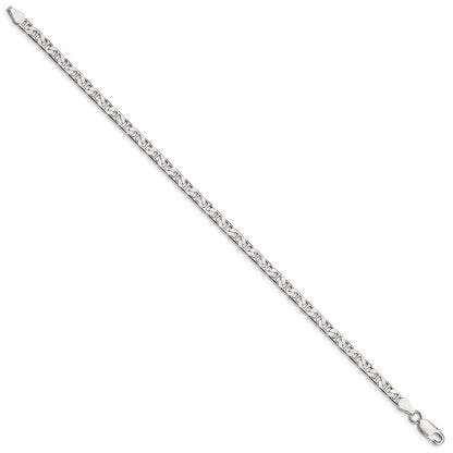 Sterlingsilber 3.75mm Flach Anker Gliederarmband