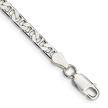 Sterlingsilber 3.75mm Flach Anker Gliederarmband