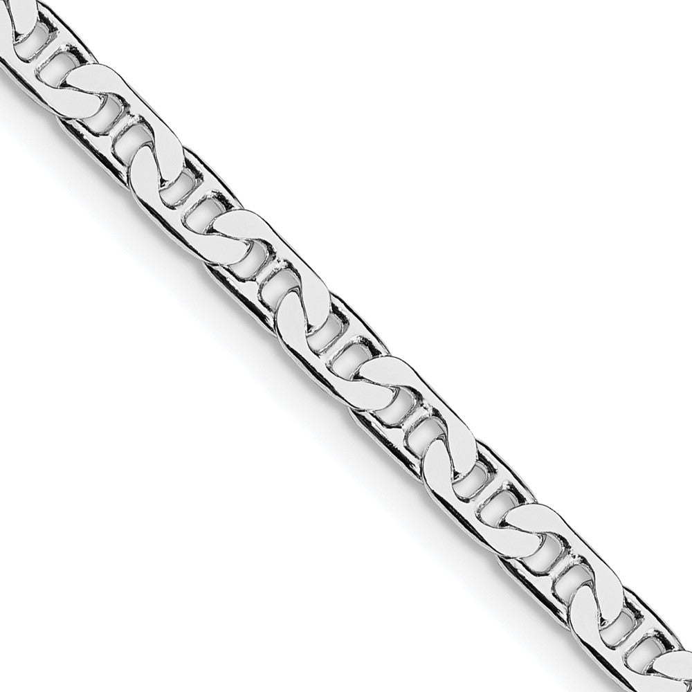 Sterlingsilber Rhodiniert 3.75mm Flach Anker Halskette