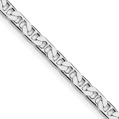 Sterlingsilber Rhodiniert 3.75mm Flach Anker Halskette