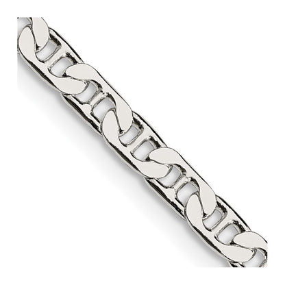 Sterlingsilber 3.75mm Flach Anker Halskette