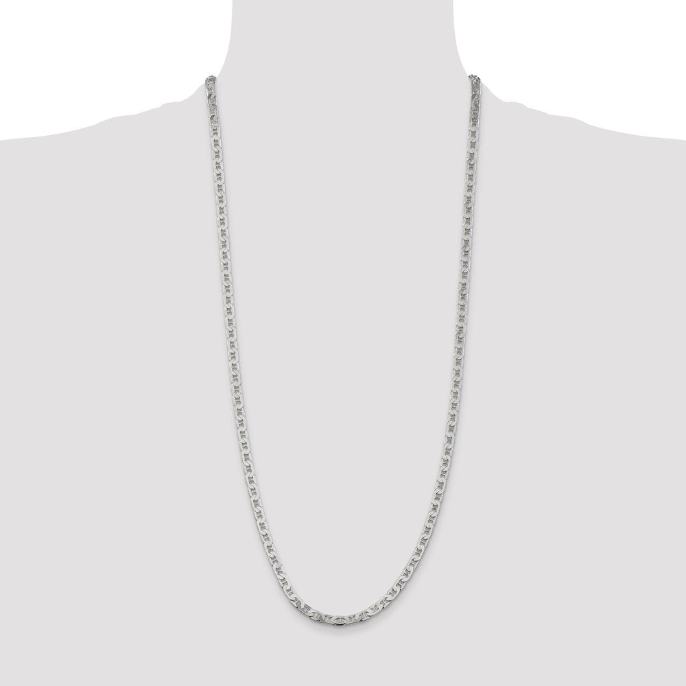 Sterlingsilber 4.5mm Flach Anker Halskette