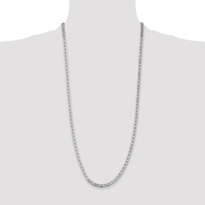 Sterlingsilber 4.5mm Flach Anker Halskette