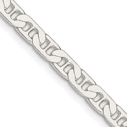 Sterlingsilber 4.5mm Flach Anker Halskette