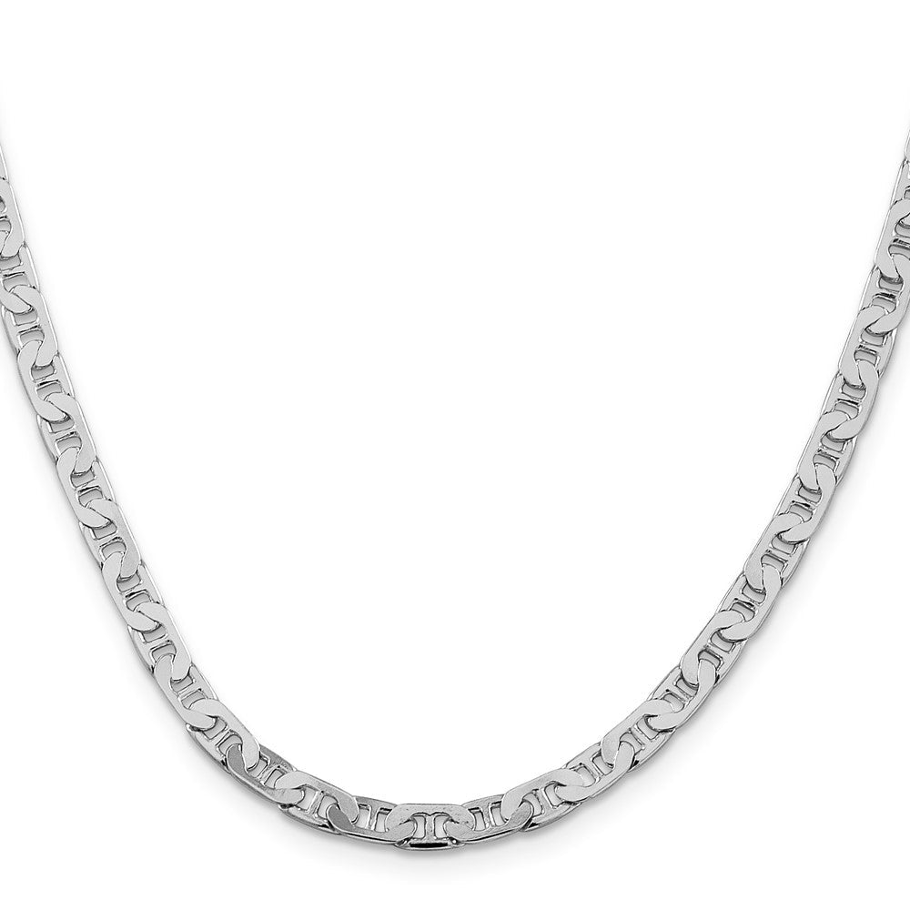 Sterlingsilber Rhodiniert 4.5mm Flach Anker Halskette