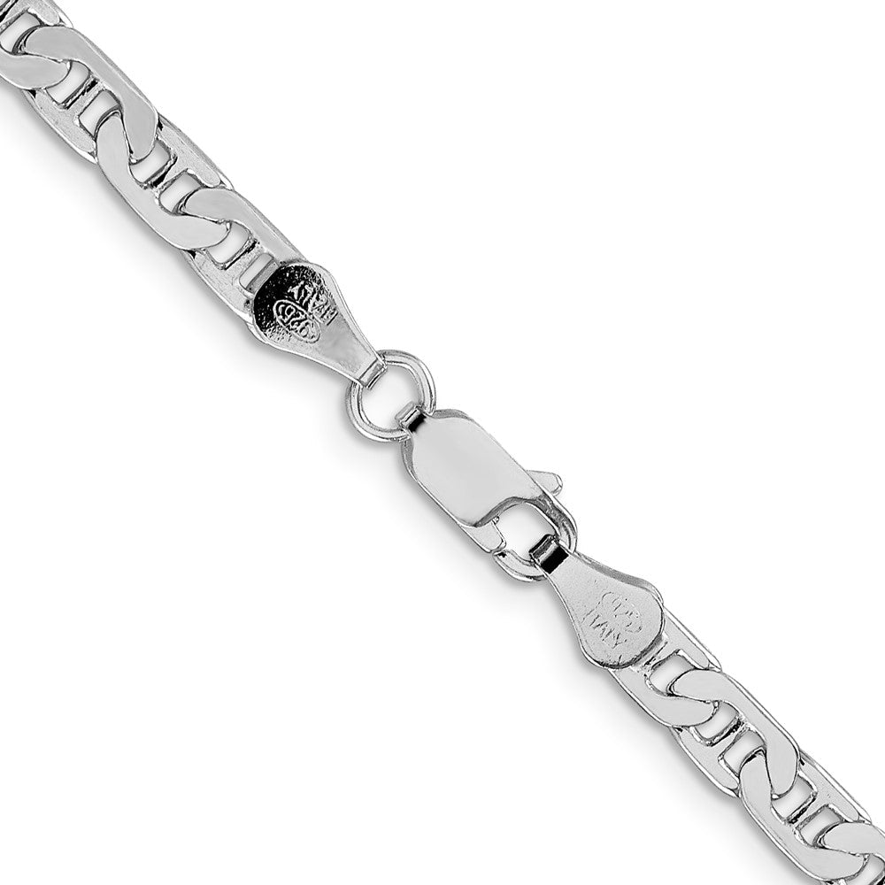 Sterlingsilber Rhodiniert 4.5mm Flach Anker Halskette
