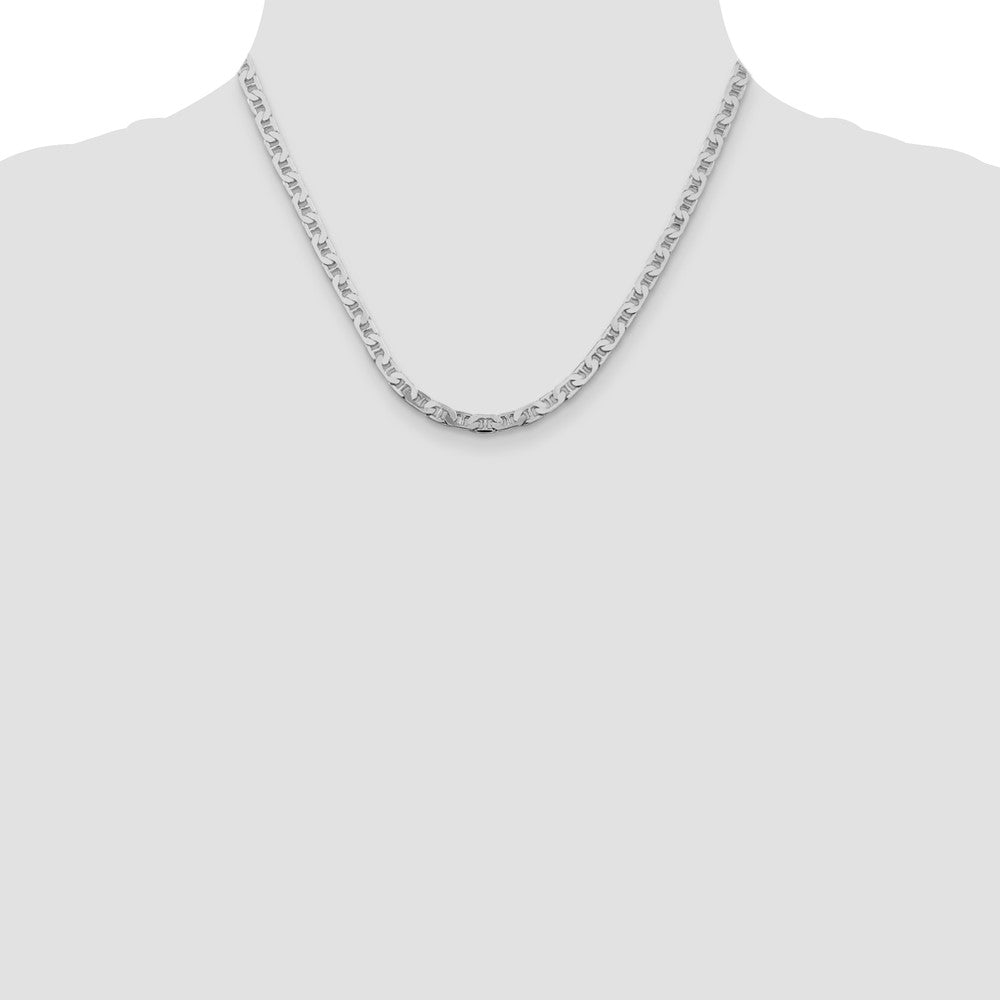 Sterlingsilber Rhodiniert 4.5mm Flach Anker Halskette