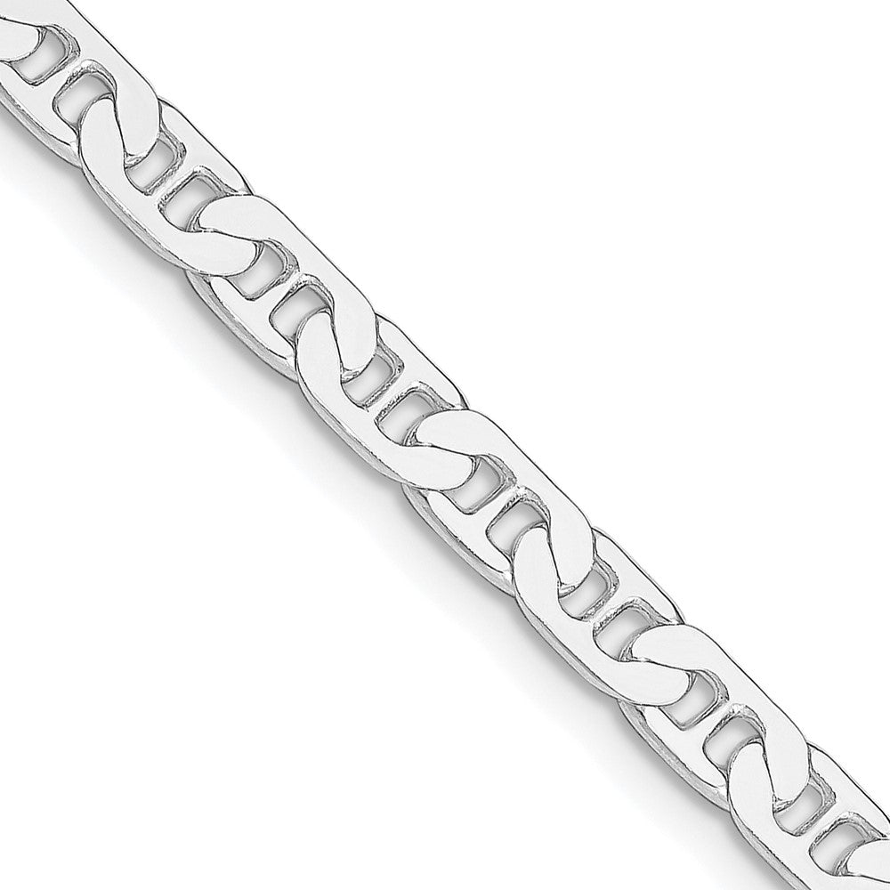 Sterlingsilber Rhodiniert 4.5mm Flach Anker Halskette