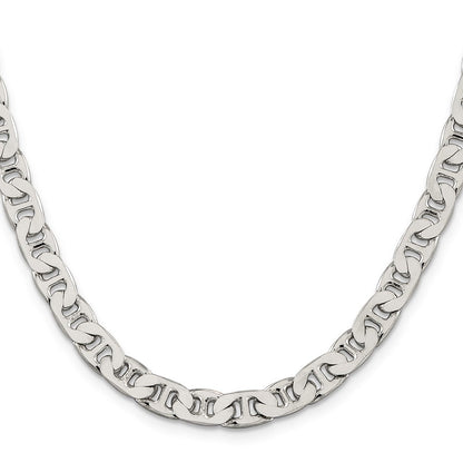 Sterlingsilber 6.5mm Flach Anker Halskette