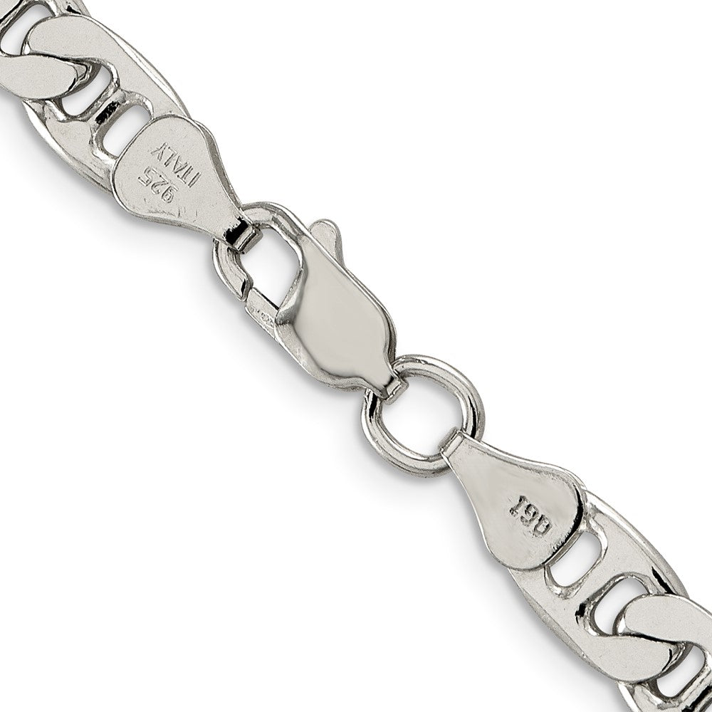 Sterlingsilber 6.5mm Flach Anker Halskette