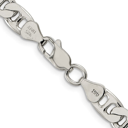Sterlingsilber 6.5mm Flach Anker Halskette