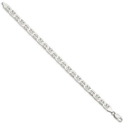 Sterlingsilber 6.5mm Flach Anker Gliederarmband