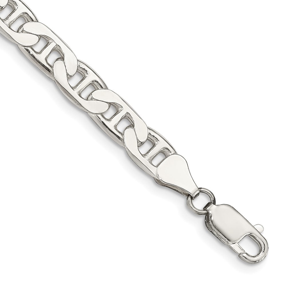 Sterlingsilber 6.5mm Flach Anker Gliederarmband