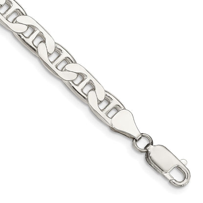 Sterlingsilber 6.5mm Flach Anker Gliederarmband