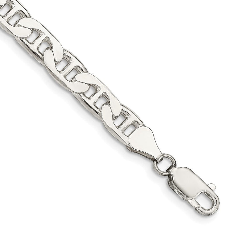 Sterlingsilber 6.5mm Flach Anker Gliederarmband