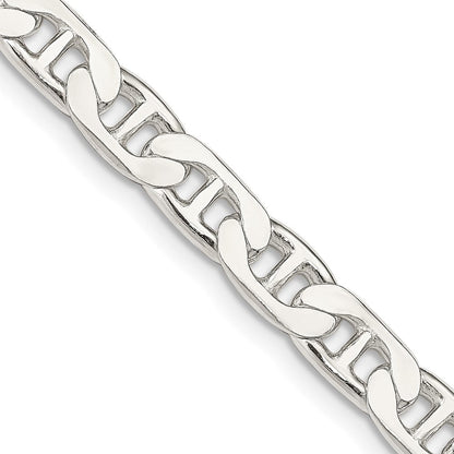 Sterlingsilber 6.5mm Flach Anker Halskette