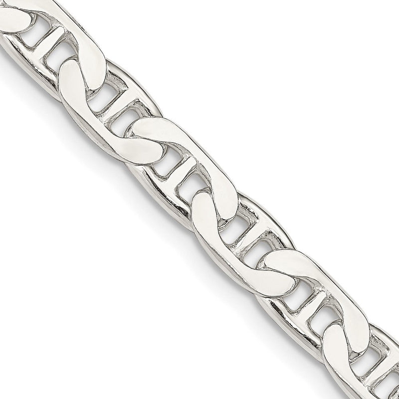 Sterlingsilber 6.5mm Flach Anker Halskette