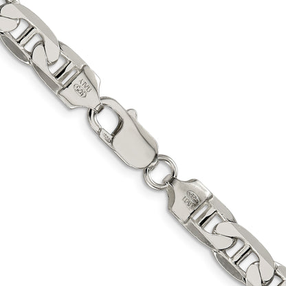 Sterlingsilber 7mm Flach Anker Halskette