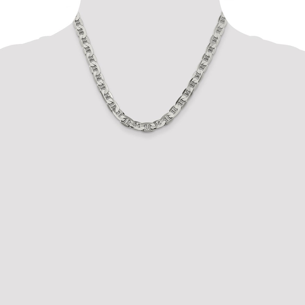 Sterlingsilber 7mm Flach Anker Halskette