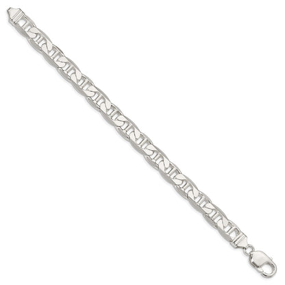 Sterlingsilber 9.5mm Flach Anker Gliederarmband